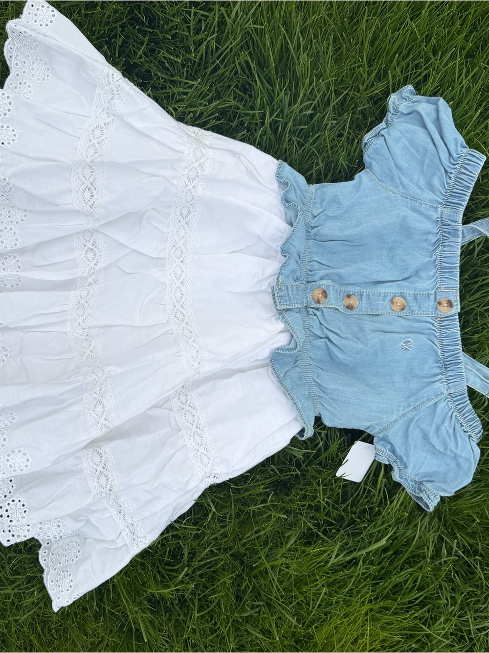 Calvin Klein Jeans Light Blue Denim Elastic Waist Shorts